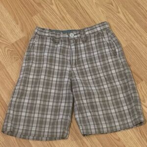 Old Navy Gray Plaid Shorts - Button Closure - Size 7R